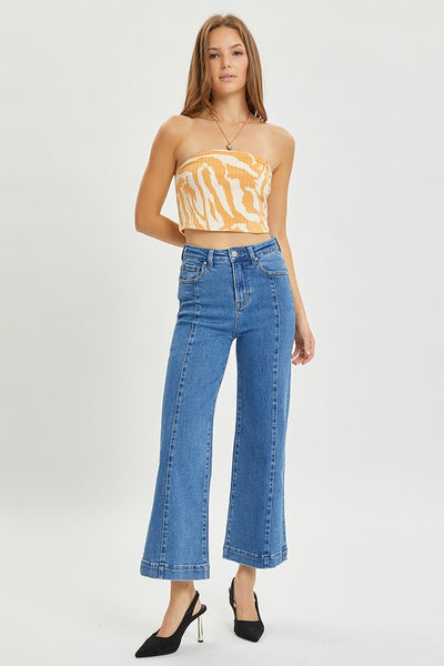High Rise Ankle Wide Jeans by Risen
