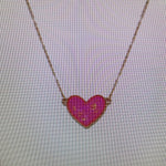 Gold Flake Heart Necklace