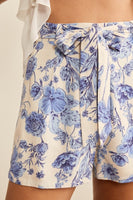 Blue Flower Garden Shorts