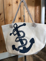 Anchor and Rope Tote Bag