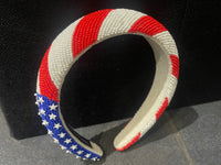 Stars and Stripes Beaded Headband