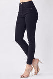 Black High Rise Classic (Non-distressed) Skinny Jeans by Risen