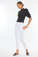 High Rise White Super Skinny Jeans by KanCan